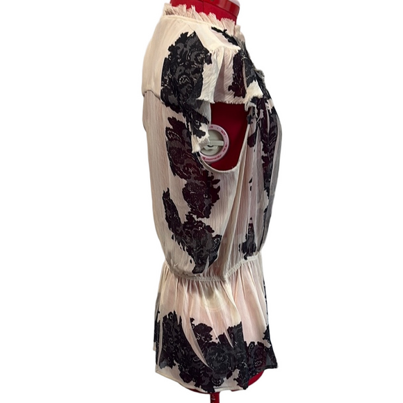 Jonathan Martin Cream and Black Blouse - Picture 2 of 6